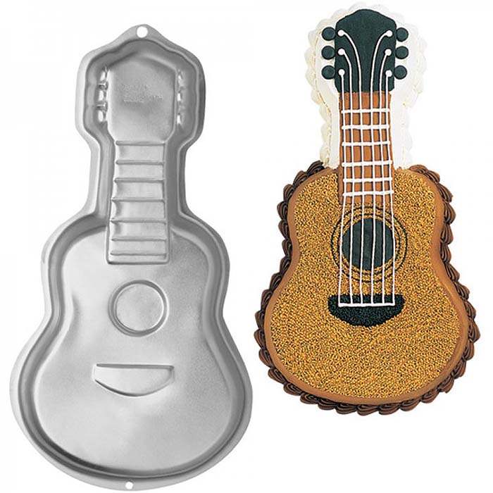 Guitar cake pan
