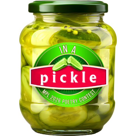 logo for poetry contest showing a jar of pickles