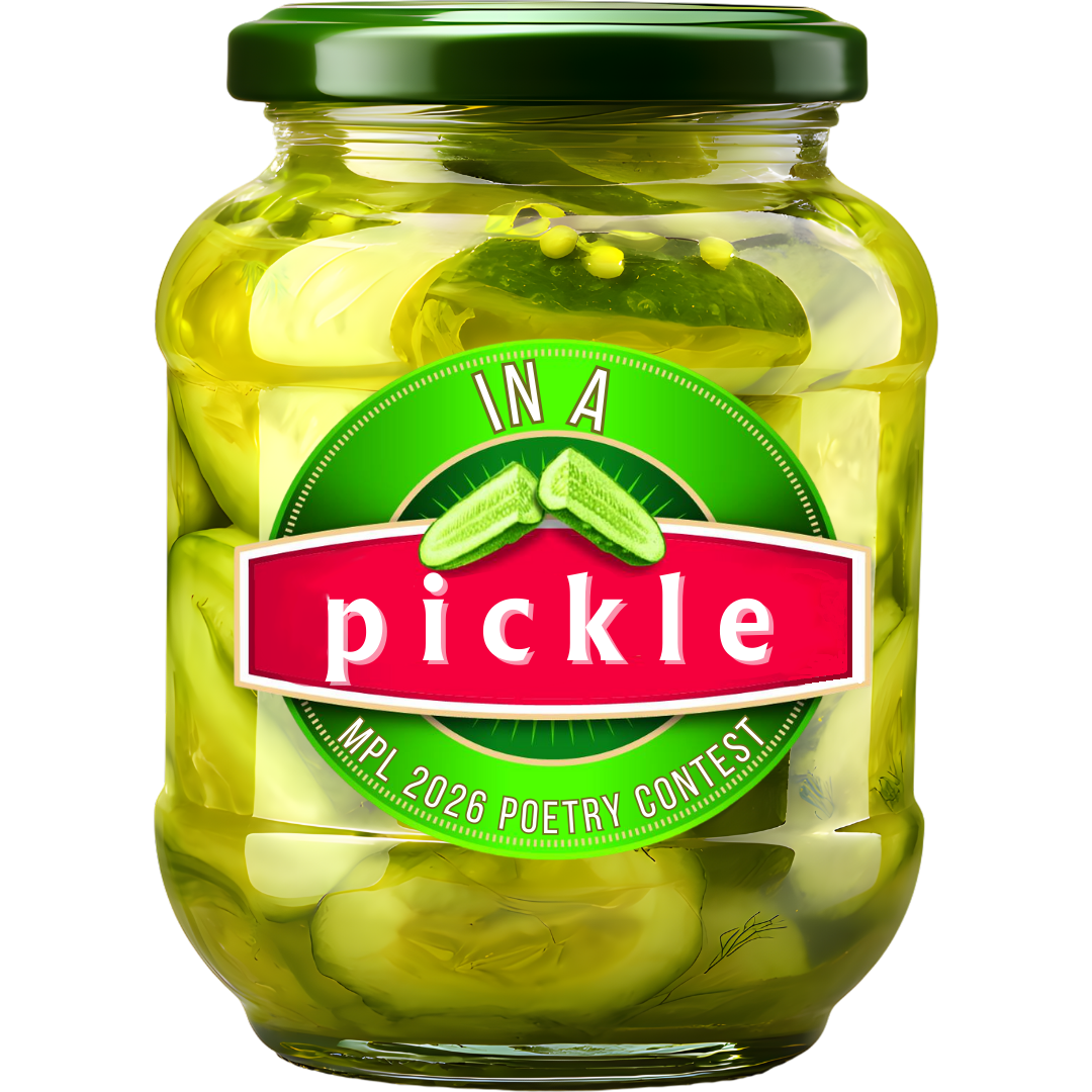 logo for poetry contest showing a jar of pickles